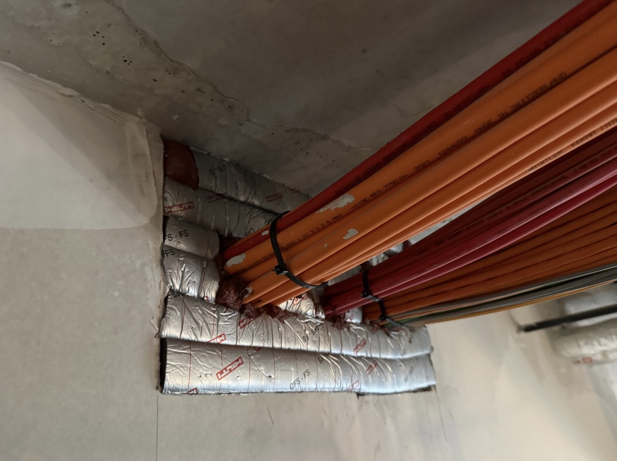 Kabelabschottung mit Brandschutzmodulen