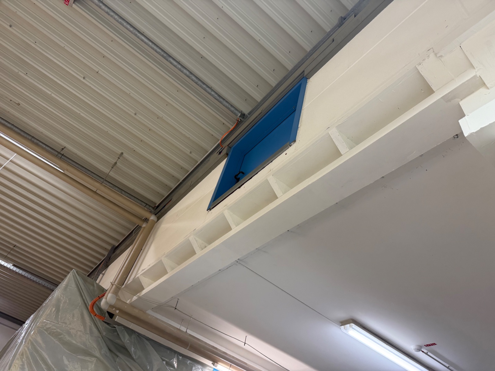 Brandschutzverkleidung einer Stahlkonstruktion